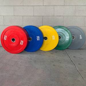 5KG x 2 Color Bumper Plates D:445mm Barbell Weights (EZ166-1x2)