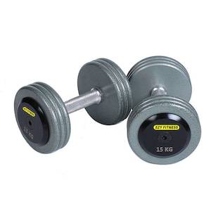 17.5KGx2 Round Steel Dumbbells/ PRO Style Cast Metal Iron Dumbbells (EZ038-7x2)