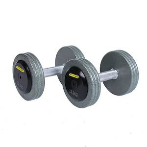 Metal Dumbbells Auto: 7.5KGx2 Round Steel Dumbbells/ PRO Style Cast Metal Iron Dumbbells (EZ038-3x2)