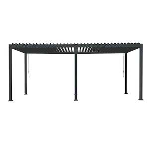 Preorder: Louvre Roofing System 4x6m 2.48m Grey Freestanding Aluminium Pergola