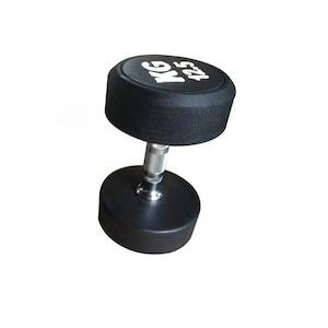 Round Dumbbells Black Rubber (EZ037) Thick Handle 33mm Commercail