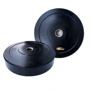 Home Page Plates: 25KGx2 Bumper Plates Black Rubber 510MM 50mm