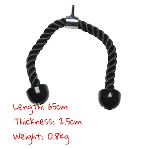 Attachments Auto: (EZ162) Triceps Rope Double/ Pull Down Rope Cable Machine Attachment HOMEGYM