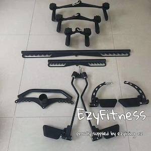 Attachments Auto: 8 pieces Pro Grip Lat Pulldown Bars/ Lat Bar/ Tricep Lat Pull Down Bars (BLACK) EZ168