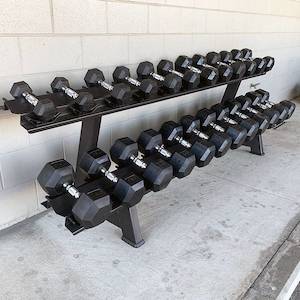 Page Layout Ezyfitness: 275KG Hex Dumbbells Set with 10 pairs Solid Rack (EZ211C275KG-122-1)