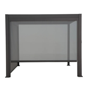 3m Pergola Retractable Zip Side Blinds Black