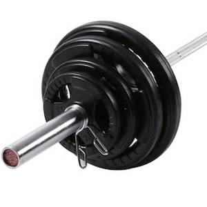 Equipment Combo: 120KG Barbell Combo: 2.2m Olympic Bar 700lbs+ 100KG Rubber Coating Plates