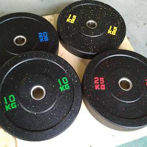 Weights Combo: 90KG Set - Bumper Weights Plates D:45cm for 5cm Olympic Barbell (EZ221C90)