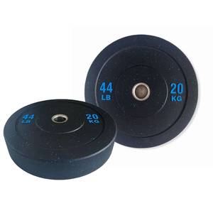20KGX2 Bumper Plates Black Rubber D:450mm 50mm (EZ221-4X2) A pair