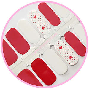 Dot My Heart Nailwraps – Polka Dot, Hearts & Romance 💘