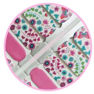 Butterfly Kisses & Heart Wishes Pastel Accent Nailwraps