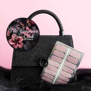 Pink polka hearts Nailwraps