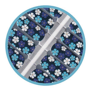 Floral: Gorgeous Floral Blues Nailwraps
