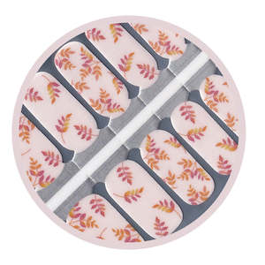 Floral: Shimmering Pink Orange Yellow Autumn Leaves