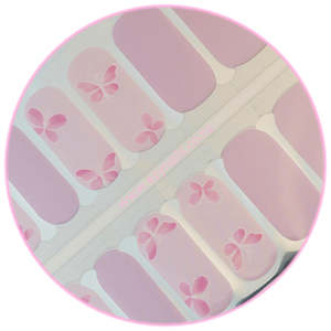 Summer: Blush & Butterfly Nailwraps, Soft, Sweet, Stunning