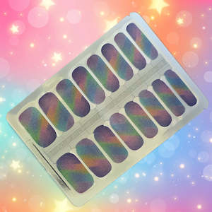 Prism Pop Nailwraps – Rainbow Glitter Gradient Nail Stickers