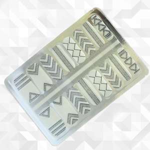 Monochrome Maze Nailwraps – Silver & White Geometric Nail Stickers