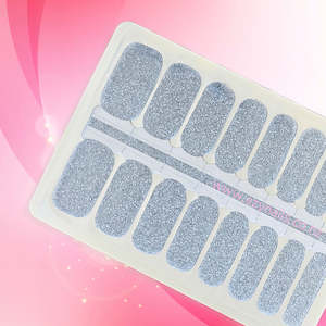 Midnight Silver Glitter Nailwraps Sparkling Shine