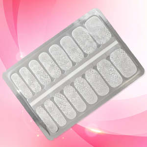 Silver Holographic Snakeskin Nailwraps | Clear Transparent Nail Stickers