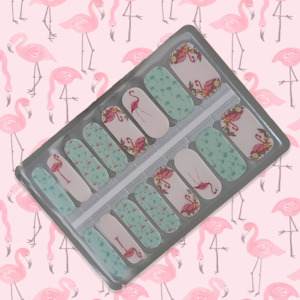 Beautiful Creatures: Flamingo Fizz – Tropical Pink & Mint Nailwraps