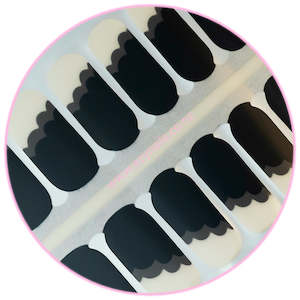 Solid: Midnight Lace Nailwraps for long nails, Chic, Bold & Beautiful