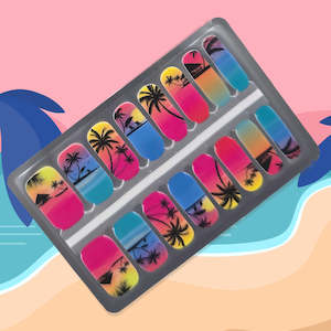 Sunset Paradise Nailwraps – Tropical Beach Vibes