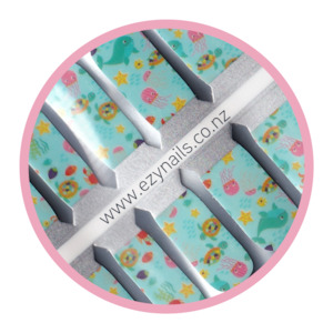 Kid Nailwraps: Child Size Ocean Creatures Nailwraps