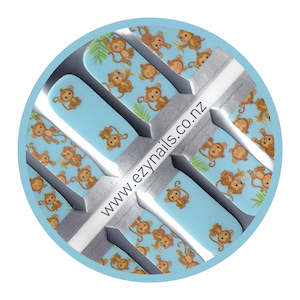 Kid Nailwraps: Child Size Cheeky Monkey Nailwraps