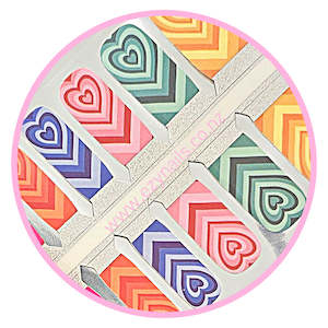 Kid Nailwraps: Children's fizzing hearts nailwrap set