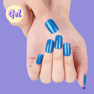 Solid: Glitter Blue Gel Nailwraps