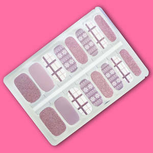 All Nailwraps: Pink Noel Nailwraps – Glitter, Plaid & Christmas Vibes