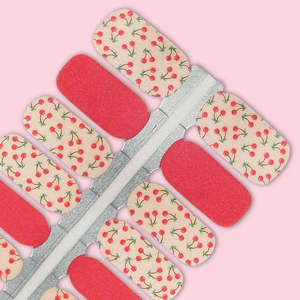 Romance: Cherry Pop Shimmer Nailwraps