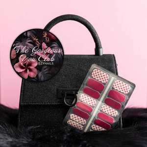 Romance: Raspberry Red Hearts Nail Wraps