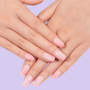 Christmas Frosted Pink Snowflake Gel Wraps