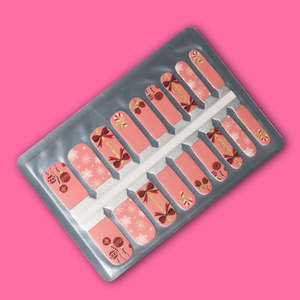 Themes: Mini Christmas Bow and Candy Nailwraps - Kids Set