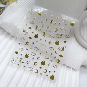 Dreamy Bunny & Moon Nail Stickers