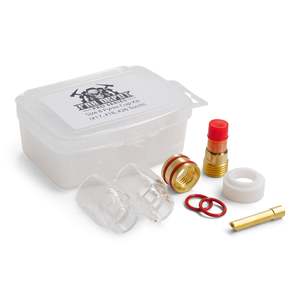 Size 8 Pyrex Glass Gas Lens Cup Kit