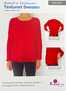 Products: Broadway Yarns Adult's Dolman Textured Sweater FAB FABRICS