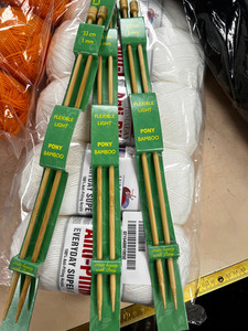 Products: Pony Bamboo Knobbed Needles – 33cm 5mm FAB FABRICS