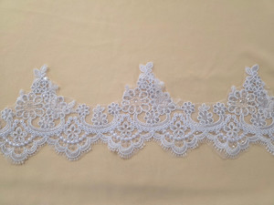 Products: Sequin Corded Trim White 14cm wide FAB FABRICS