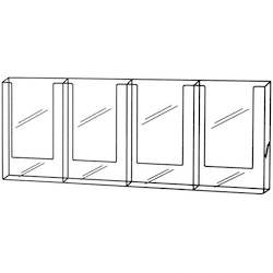 Dle Brochure Holders: Wall Mountable Side by side Quad DLE Portrait Brochure Holder