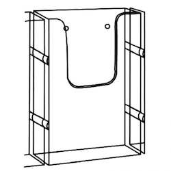 Dle Brochure Holders: Wall Mountable Single DLE Portrait Brochure Holder With Link