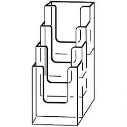DLE 4 Tier Portrait Brochure Holder