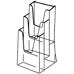 Dle Brochure Holders: DLE 3 Tier Portrait Brochure Holder