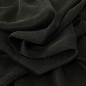 Sandwashed Cupro Crepe Back Satin - Black