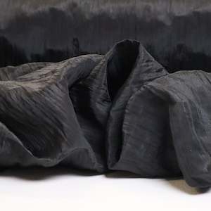 Nylon: Lightweight Crinkle Satin - Black