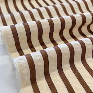 Striped: Seersucker Stripe - Bronze
