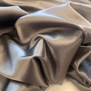 Lightweight Polyester Satin - Gun Metal