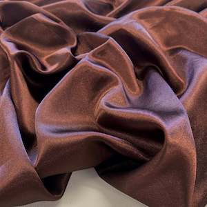 Lightweight Polyester Satin - Chocolate