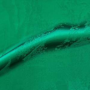 All Fabric: Viscose Jacquard Deluxe Satin - Emerald